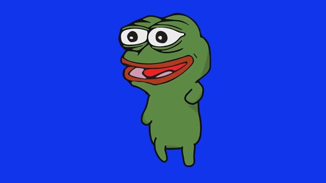 Pepe Open-Mouth Dance meme template blank