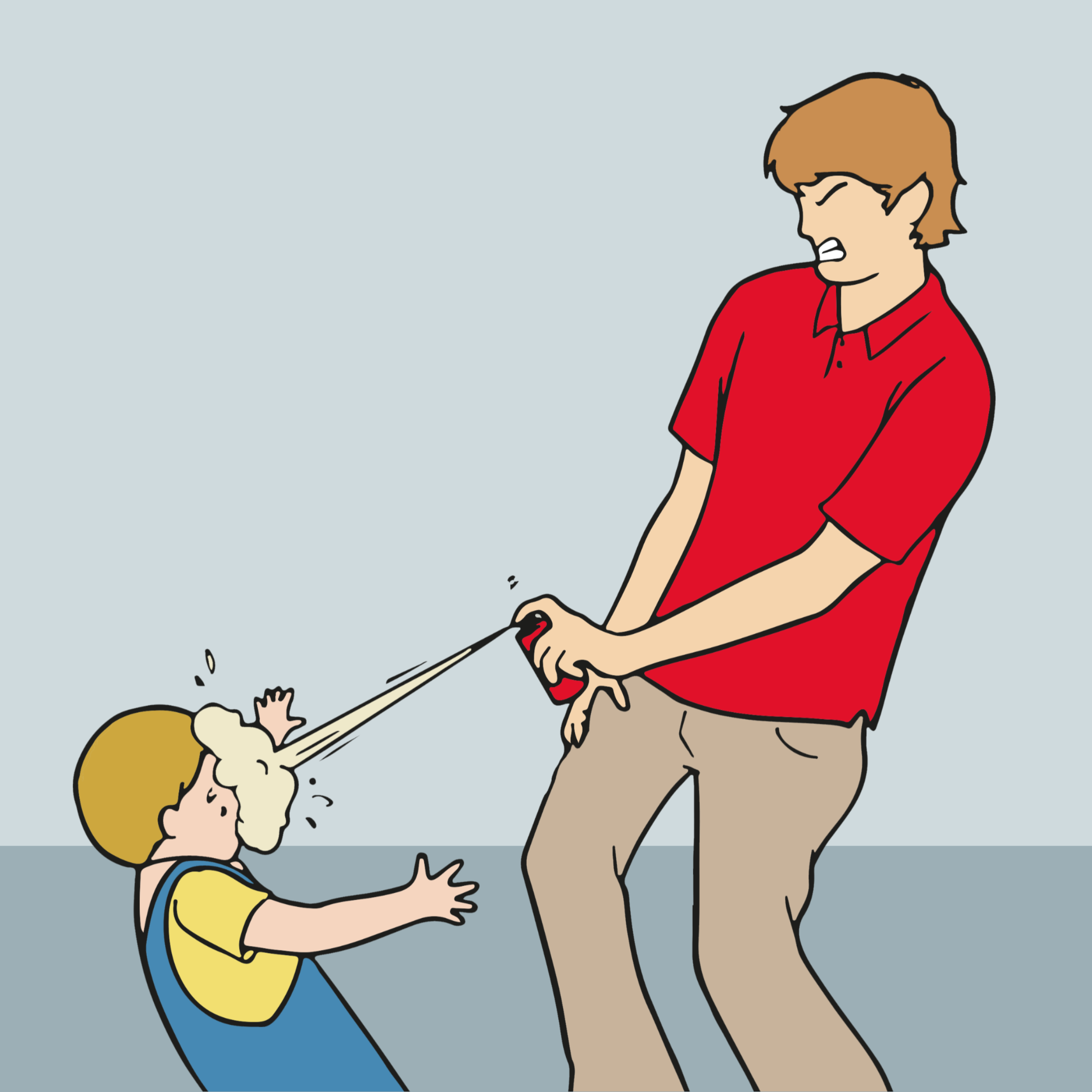 Pepper Spraying a Child meme template blank - image format