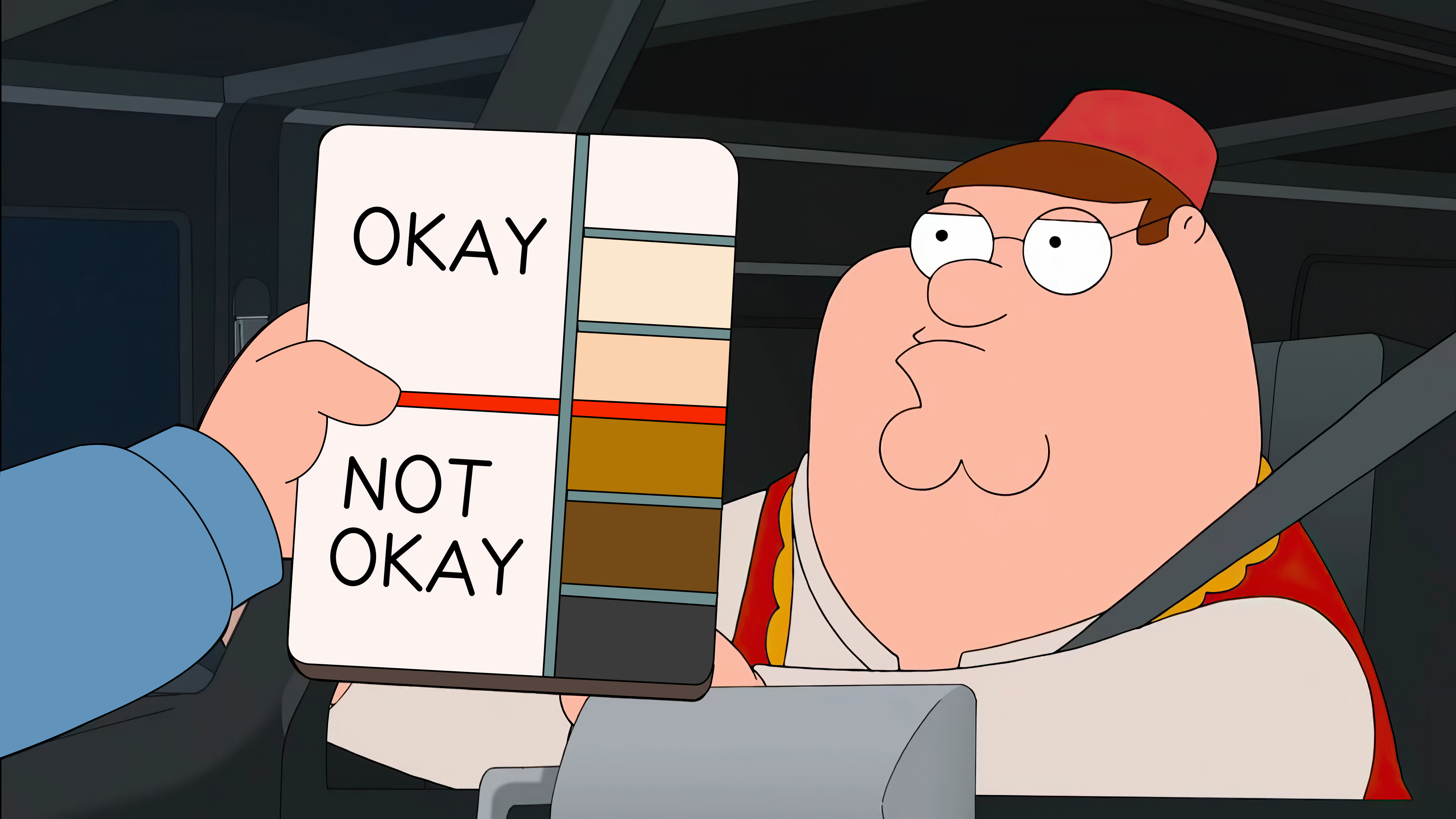 Peter Griffin Skin Tone Chart meme template blank - image format