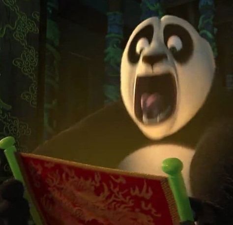 Po Looking at the Dragon Scroll meme template blank