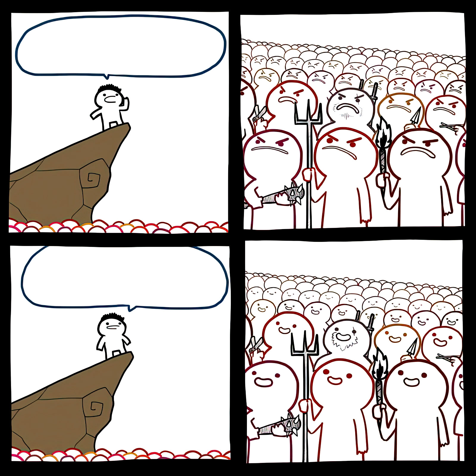 Preaching to the Mob meme template blank - image format