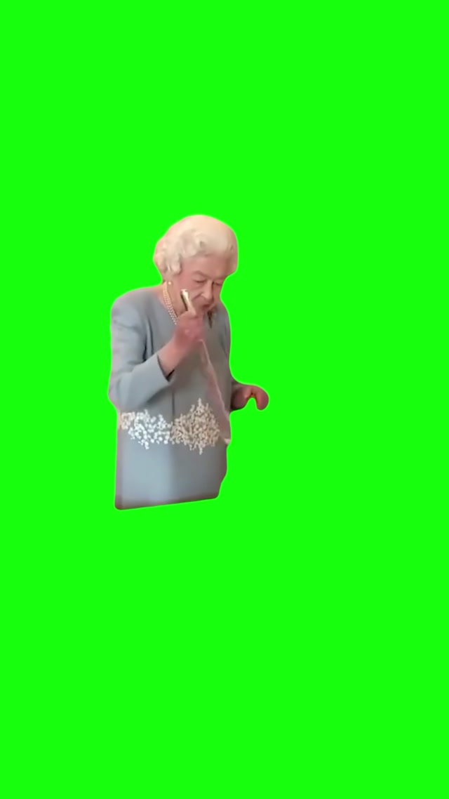 Queen Elizabeth Stabs a Cake meme template blank