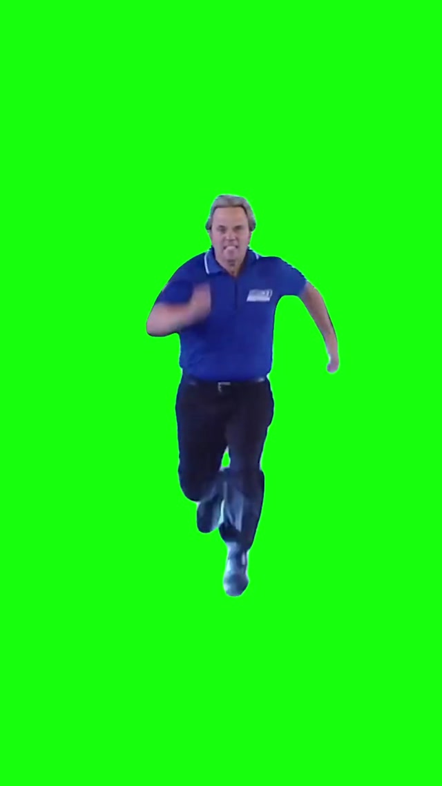 Referee Running meme template blank