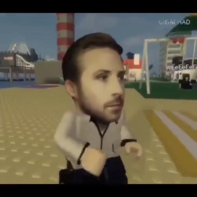 Roblox Ryan Gosling meme template blank