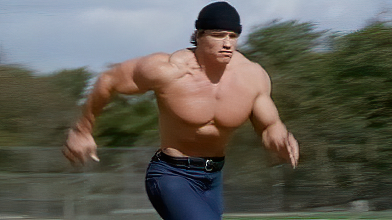 Running Arnold meme template blank - image format