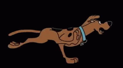 Running Scooby-Doo meme template - animated GIF