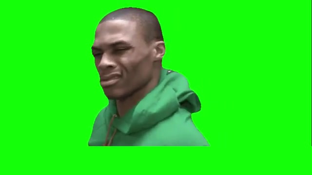 Russell Westbrook What? meme template blank