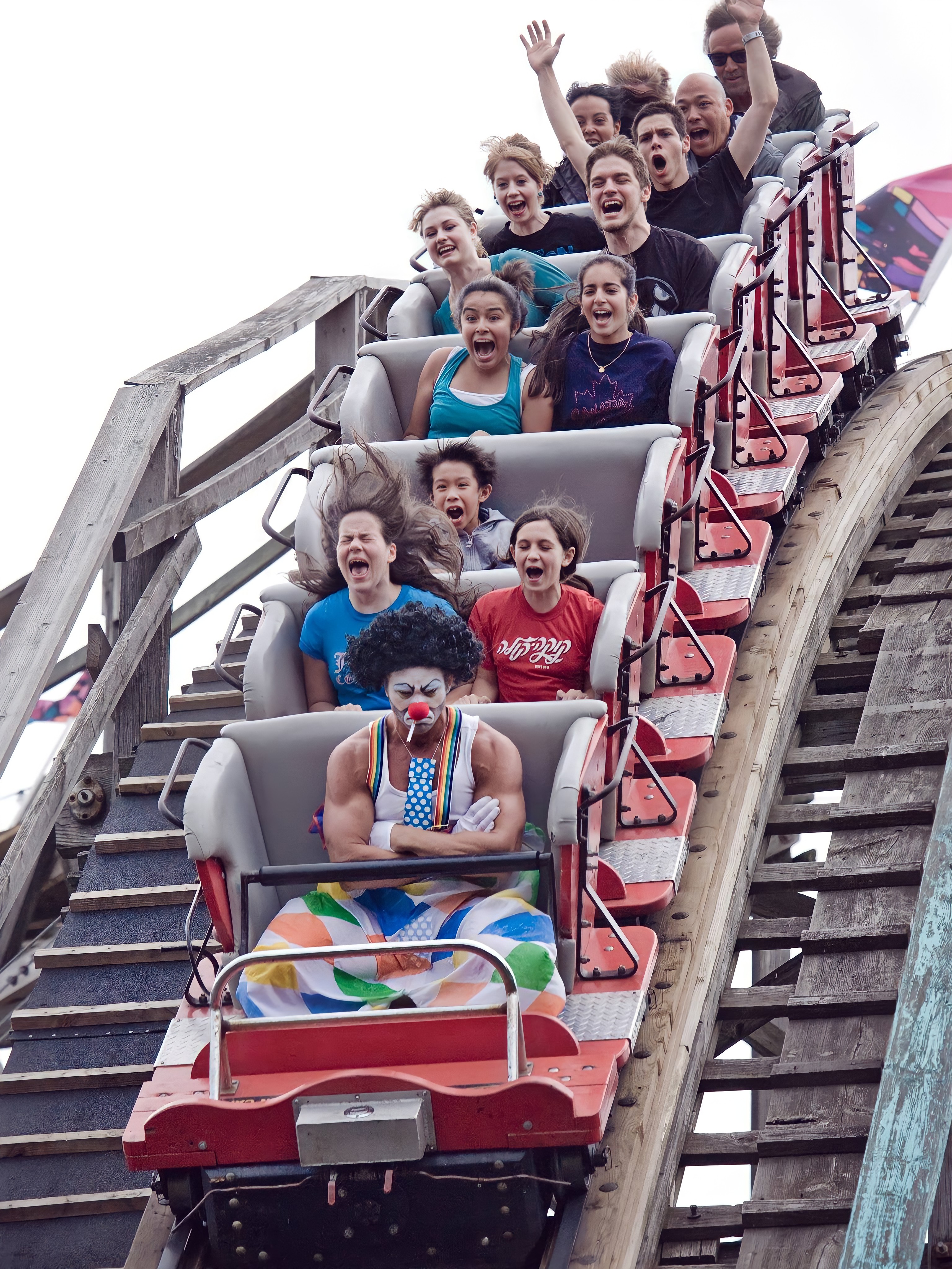 Sad Rollercoaster Clown meme template blank - image format