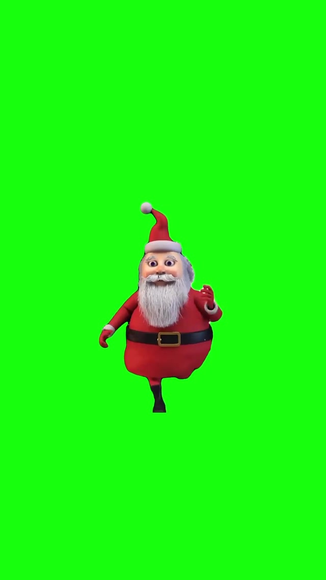 Santa Running meme template blank