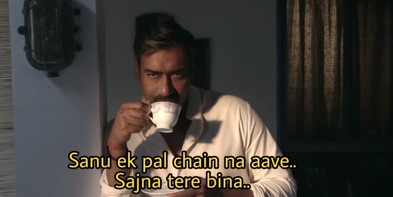 Sanu Ek Pal Chain Na Aave meme template blank