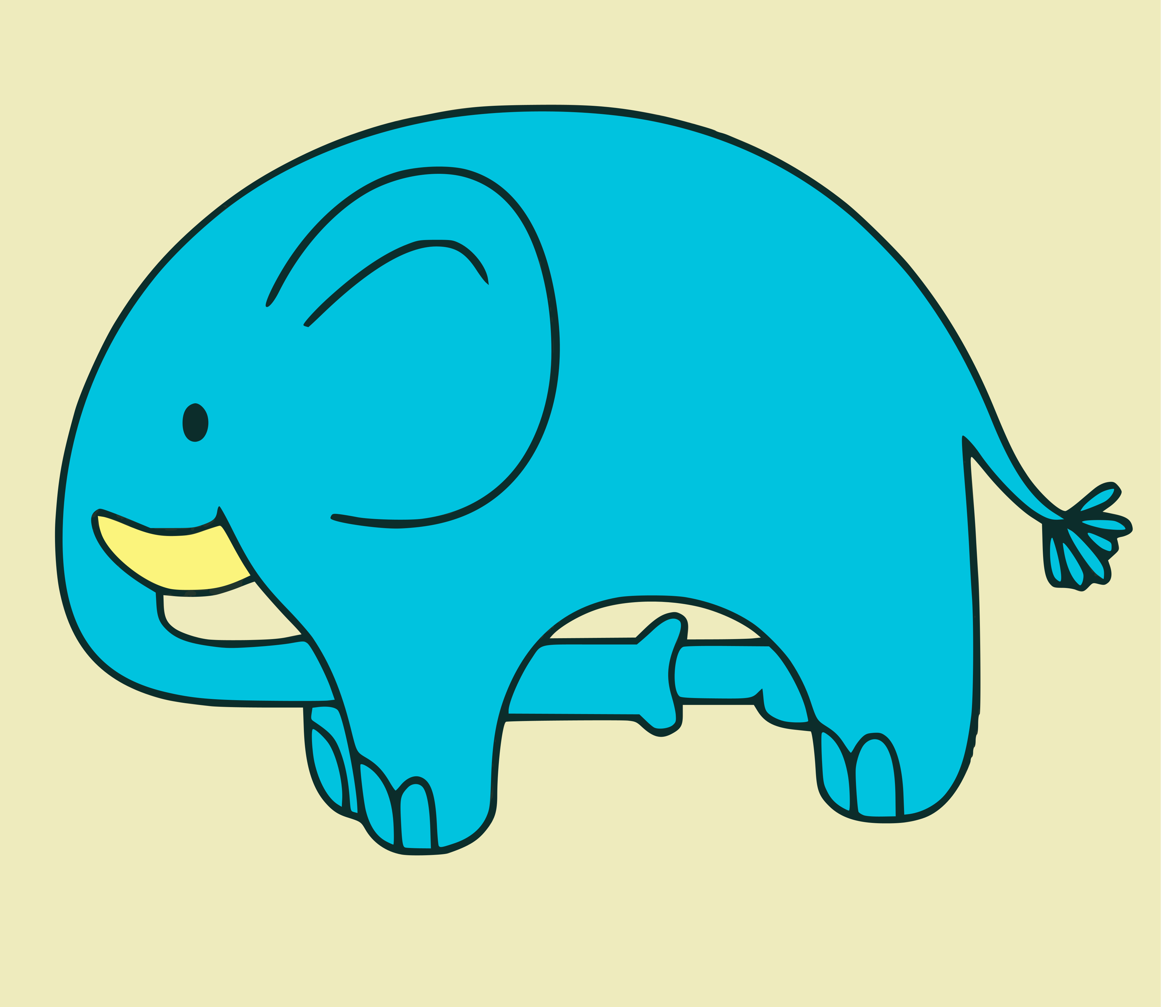 Self-Sufficient Elephant meme template blank - image format
