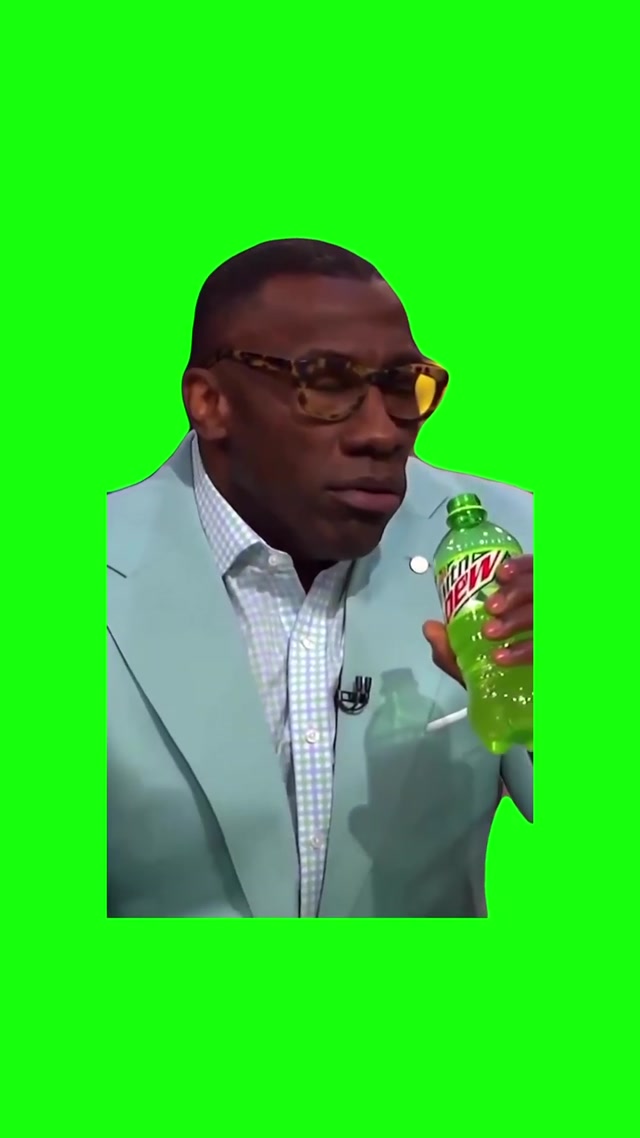 Shannon Sharpe Drinking Mountain Dew meme template blank
