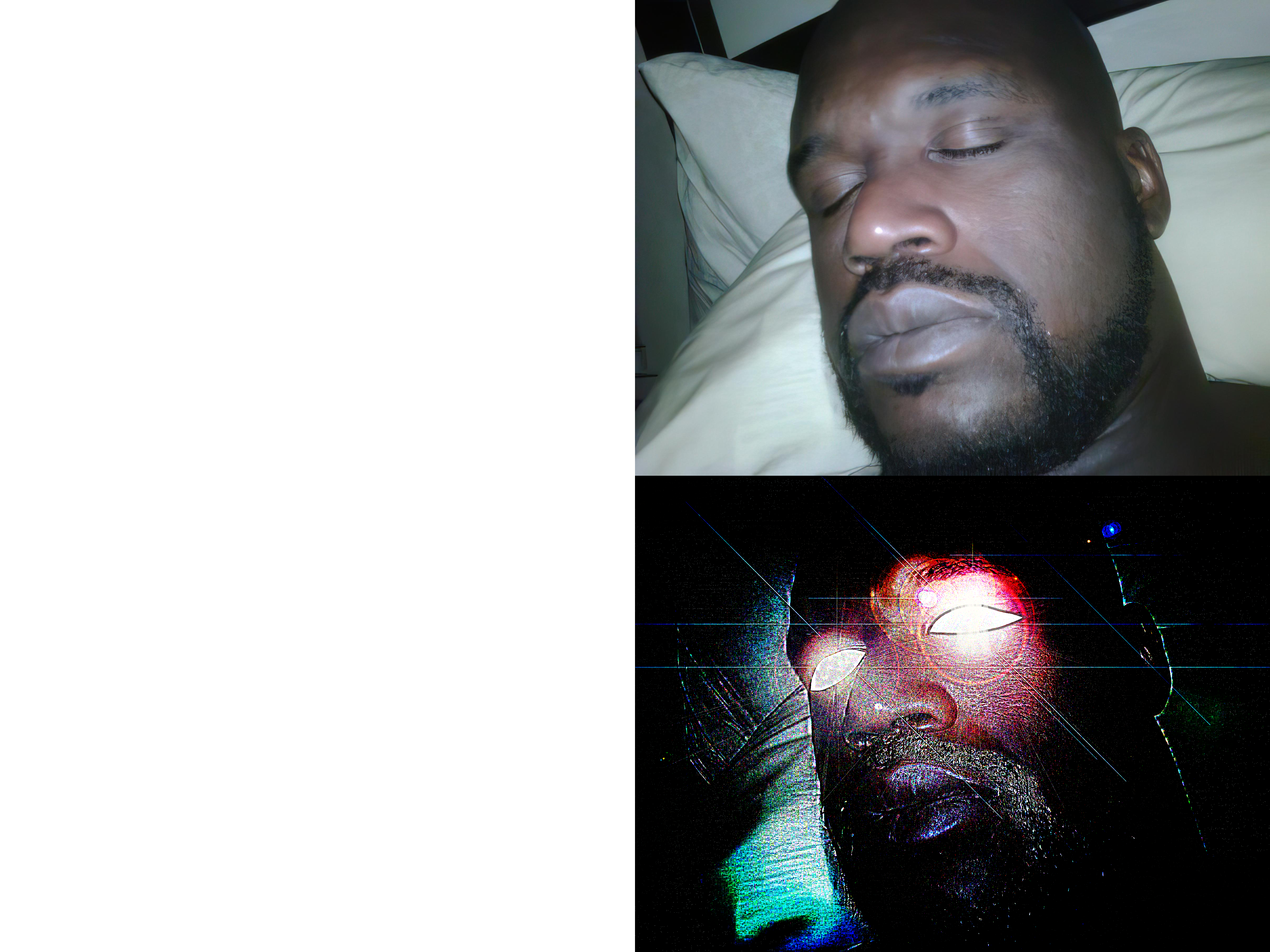 Shaq I Sleep / Real Shit blank meme template blank - image format