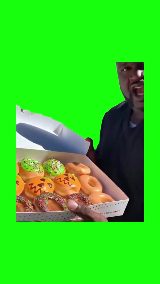 Shaq With Donuts “Jack-o’-Lantern HUWHAHA meme template blank