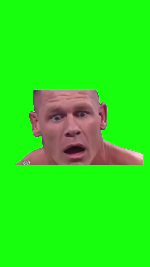 Shocked John Cena meme template blank
