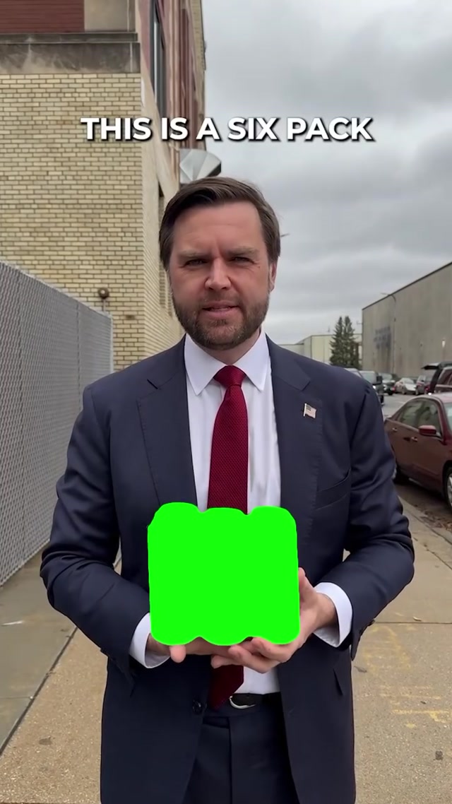 Six Pack JD Vance meme template blank