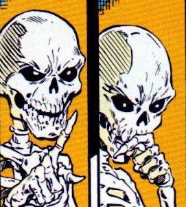 Skeleton Finger Wag meme template blank