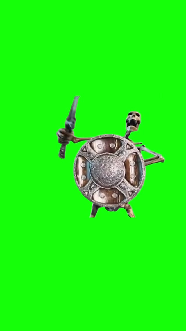 Skeleton With Shield Meme meme template blank
