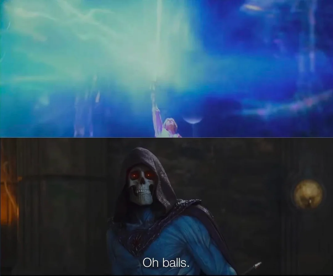 Skeletor Oh Balls meme template blank - image format