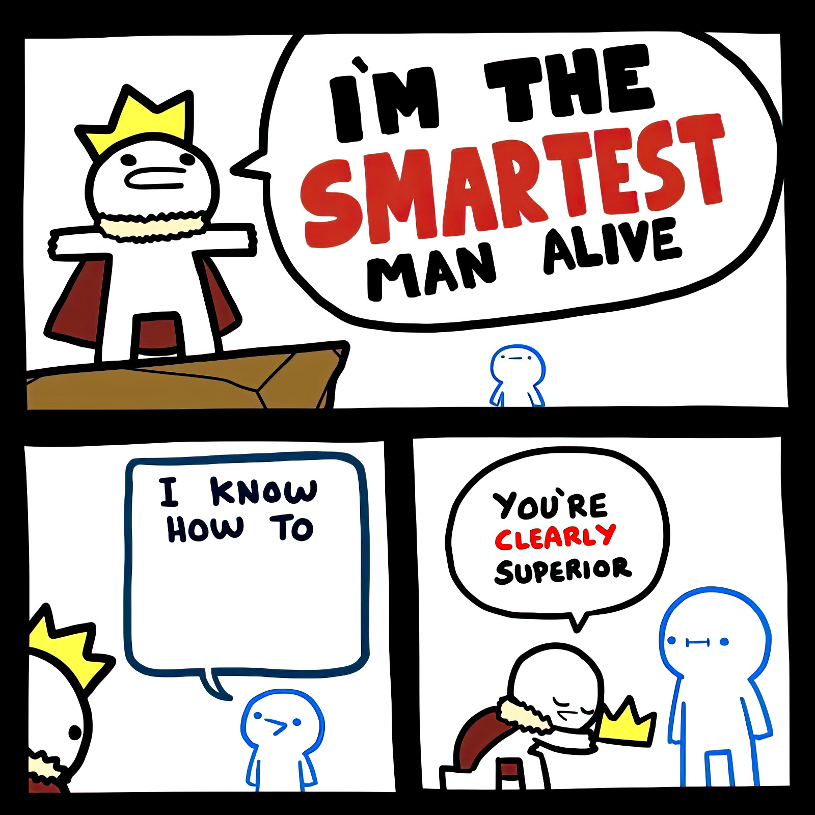 Smartest Man Alive meme template blank - image format