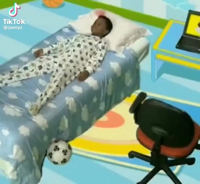 Smiling Boy in Bed meme template blank