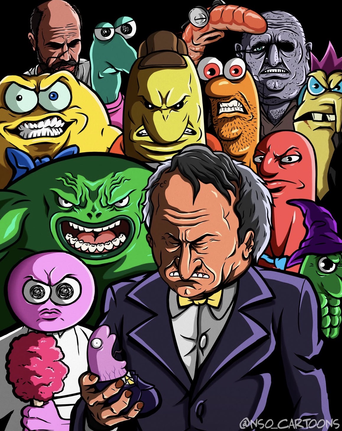 Smiling Friends Boss & Side Characters meme template blank - image format