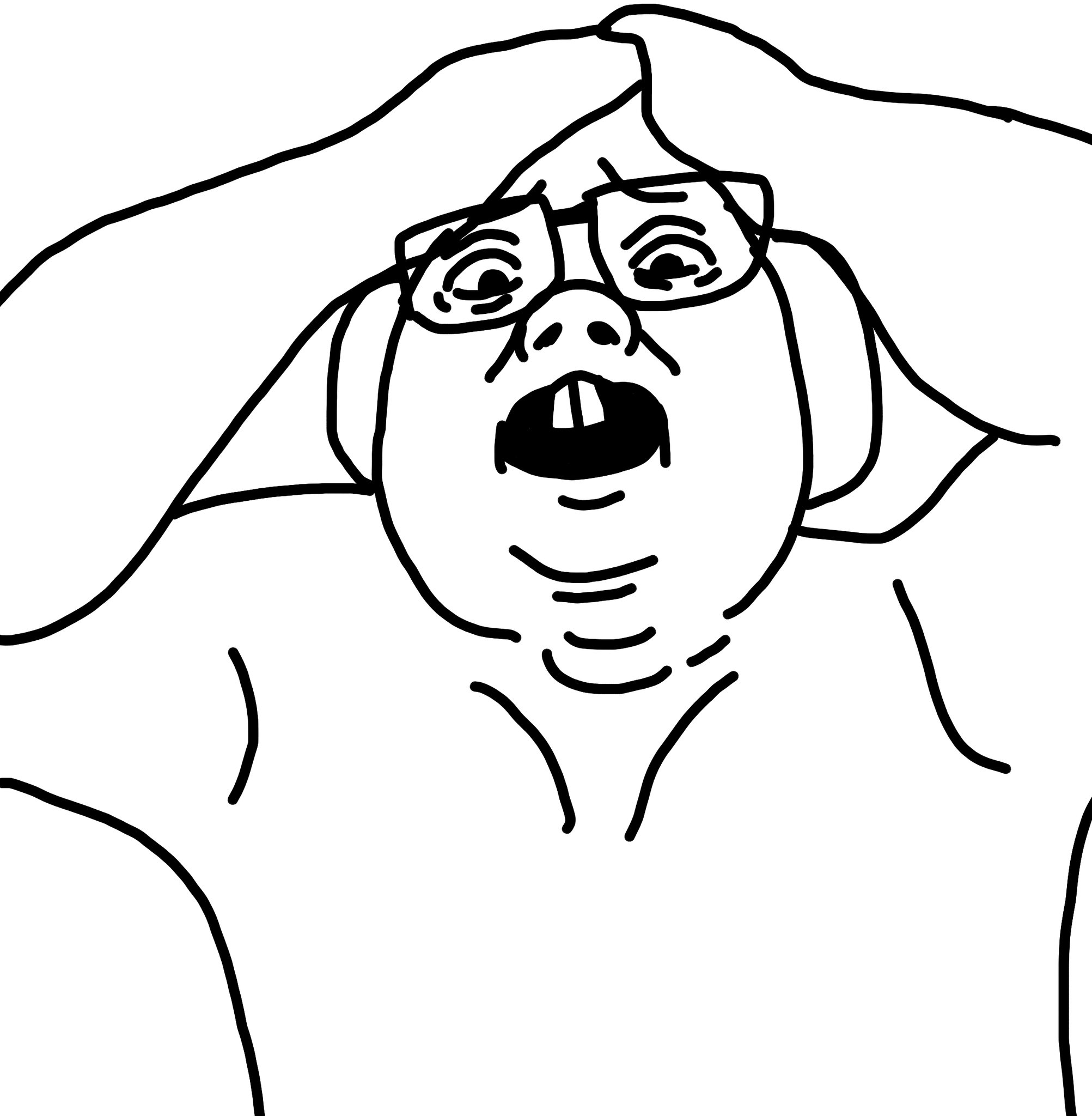 Soyjak Screaming meme template blank - image format