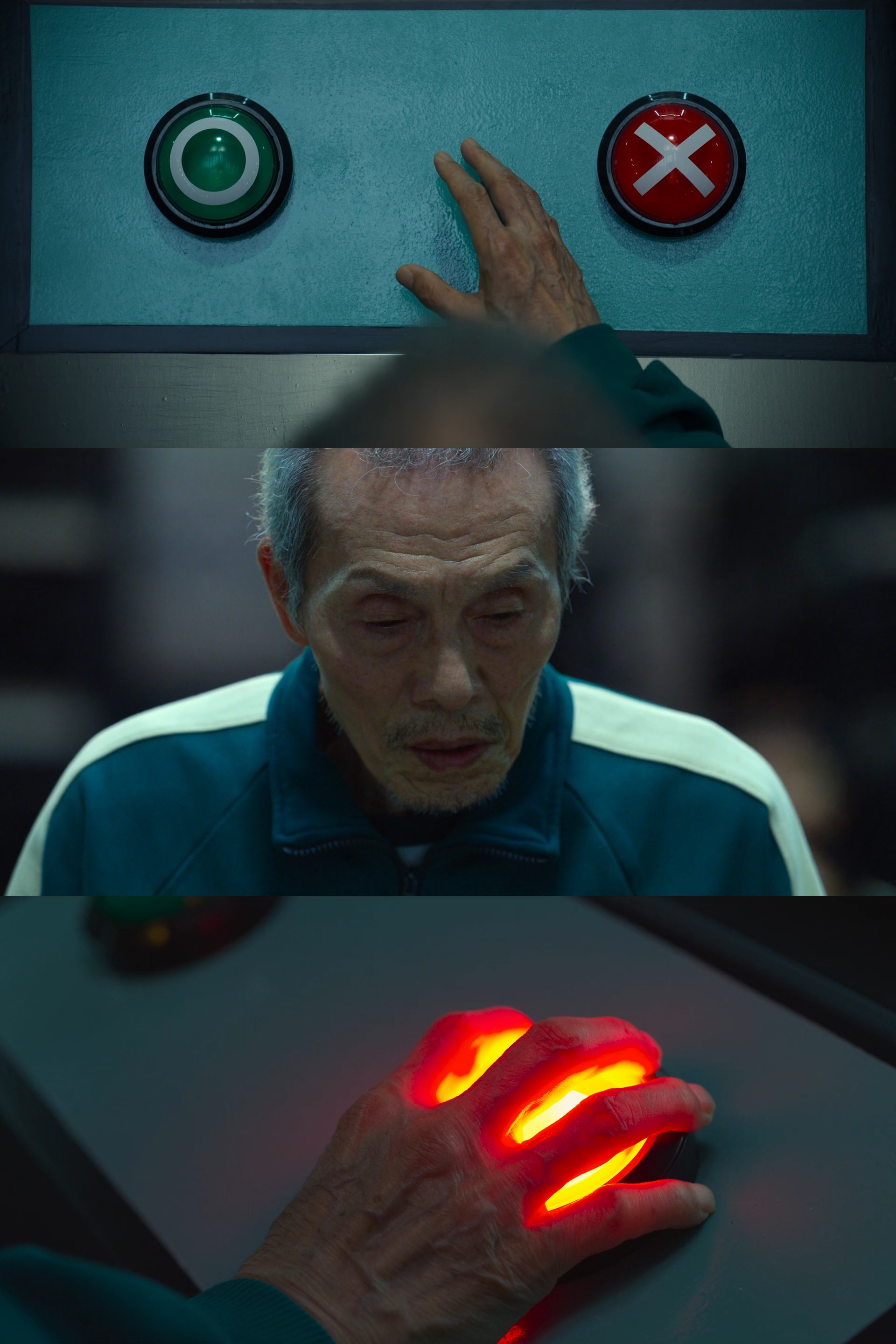 Squid Game Button Choice meme template blank - image format