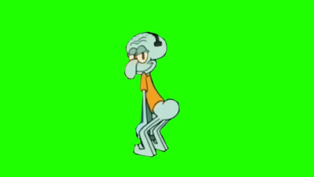 Squidward Twerking meme template blank
