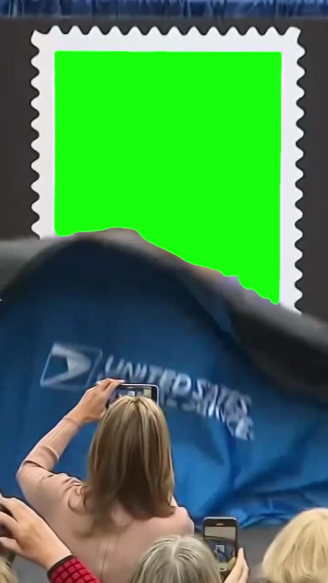 Stamp Reveal meme template blank