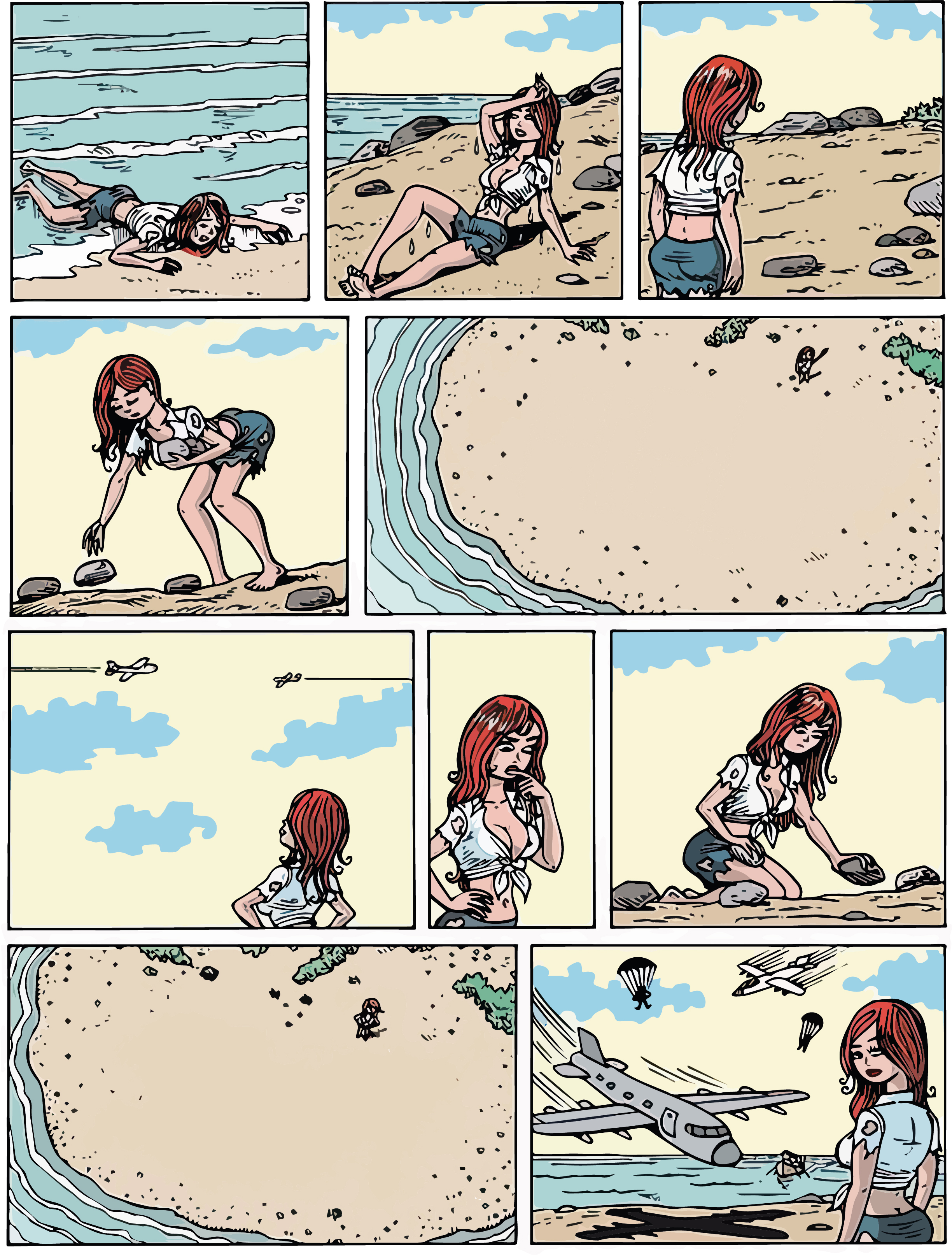 Stranded Island blank meme template blank - image format