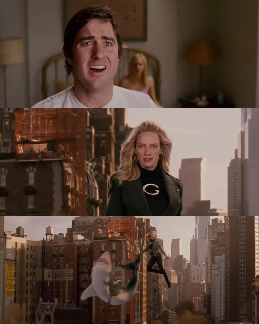 Super Ex-Girlfriend Shark Throw meme template blank - image format