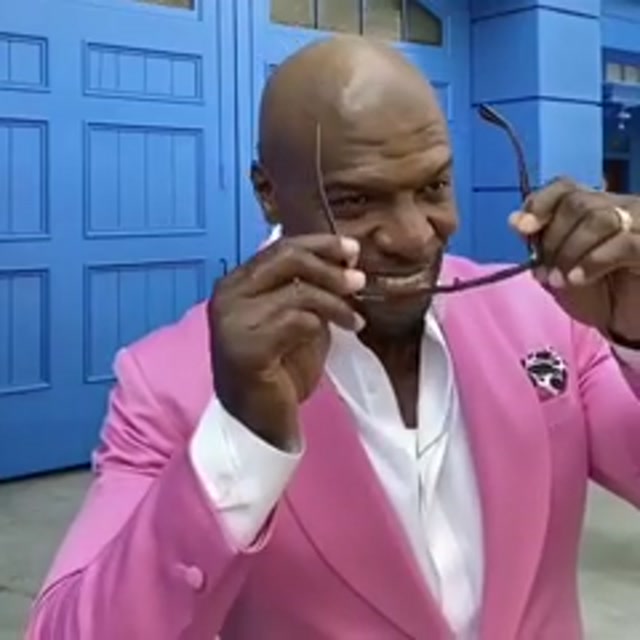 Terry Crews Pink Suit Grooves meme template blank