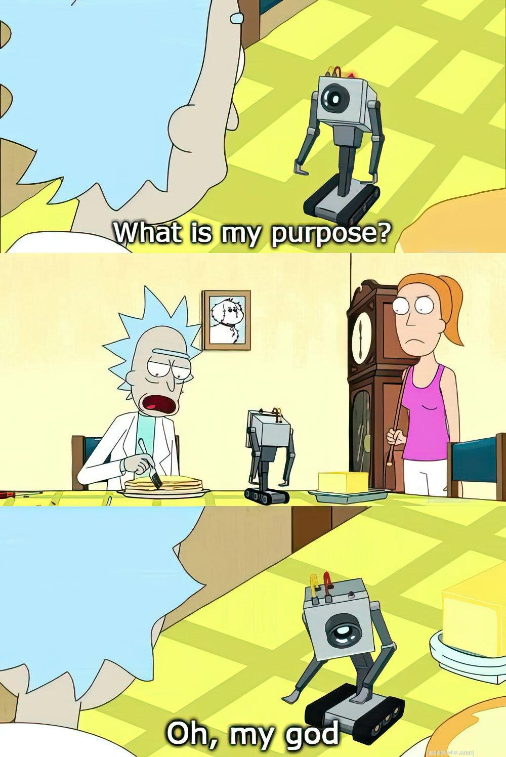 The Butter Robot meme template blank - image format