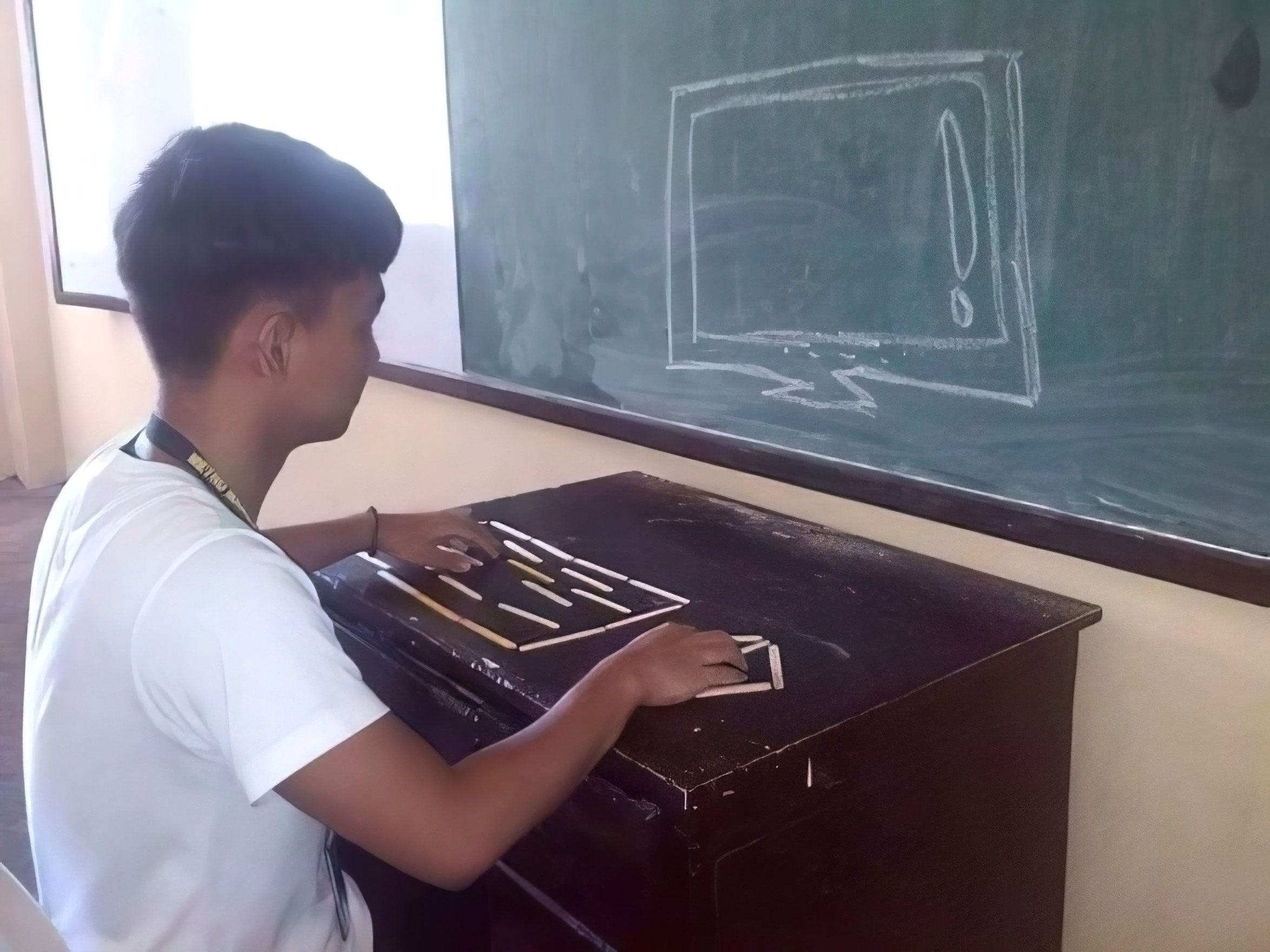 The Chalkboard Computer meme template blank - image format