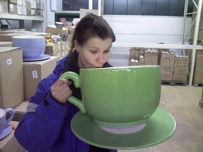 The Comically Large Mug meme template blank