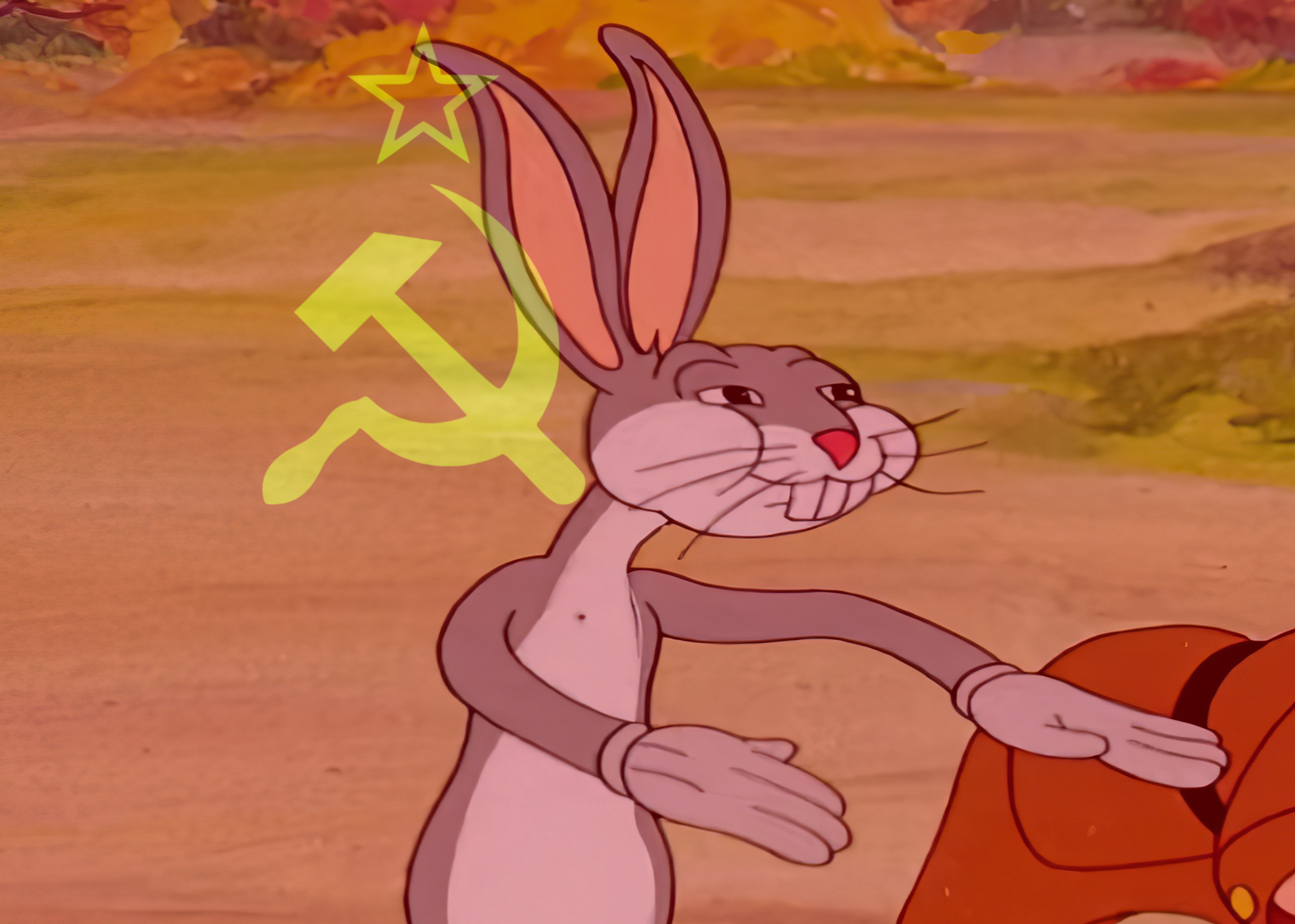 The Communist Bugs Bunny meme template blank - image format