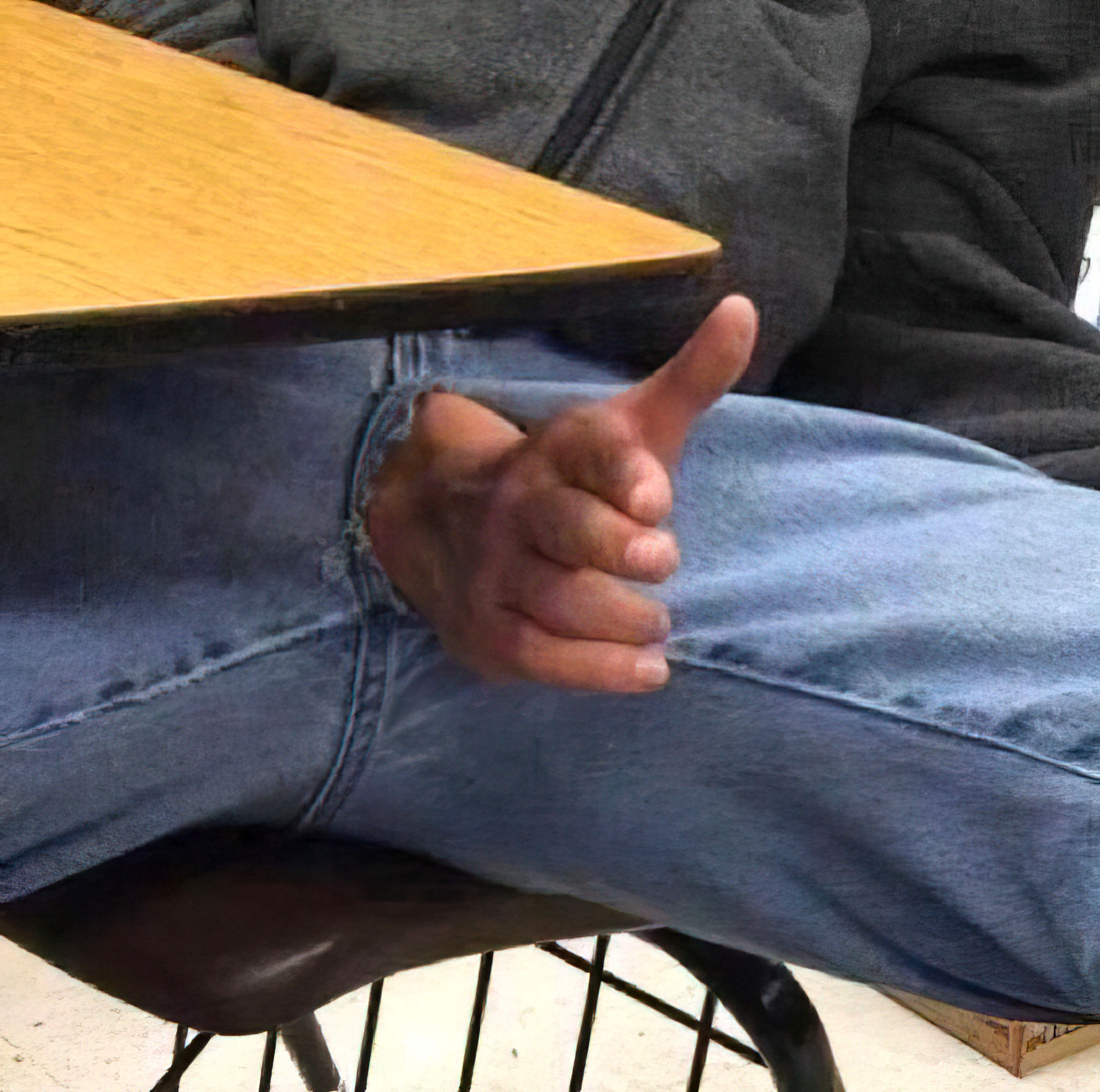 The Crotch Finger Gun meme template blank - image format