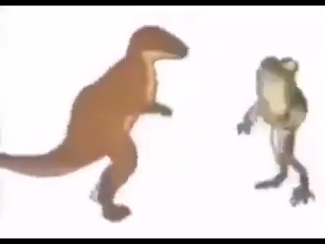 The Dino-Frog Groove meme template blank
