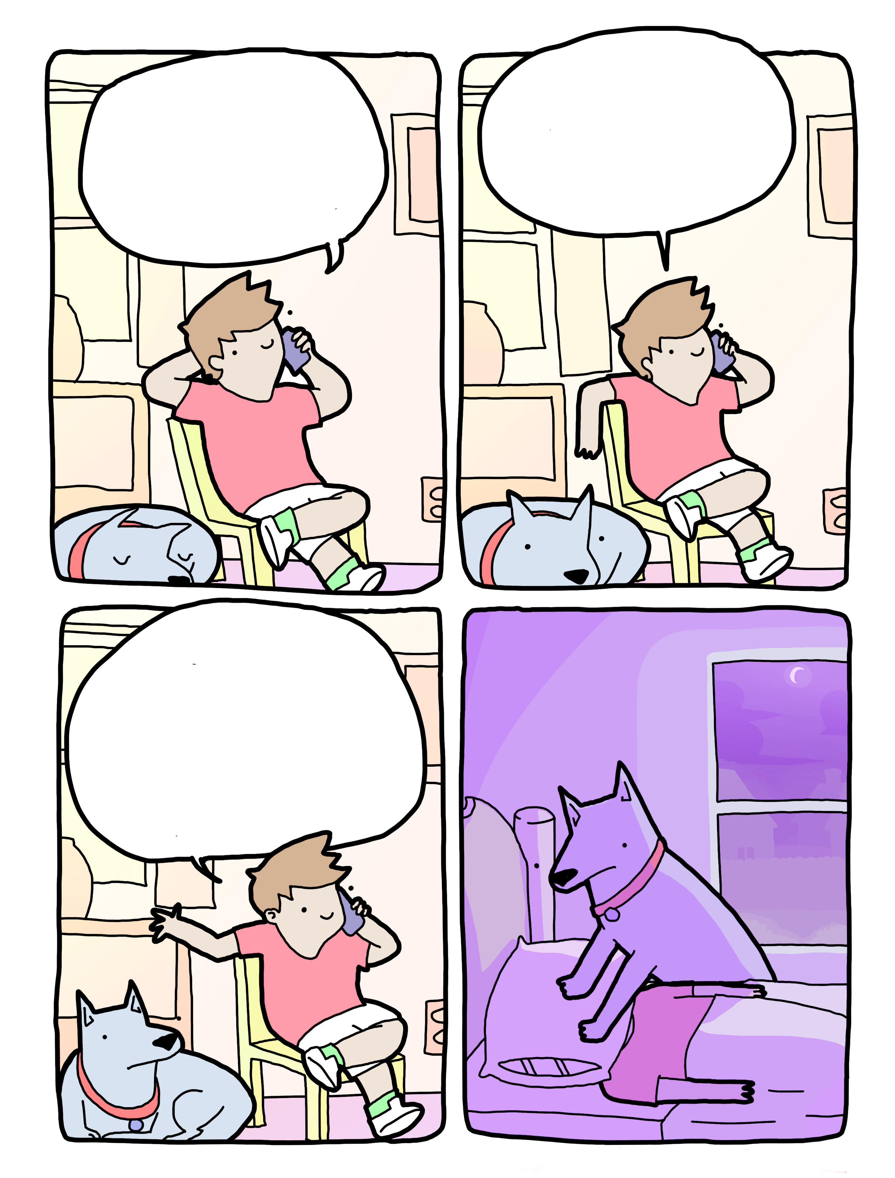 The Dog Smothering Owner meme template blank - image format