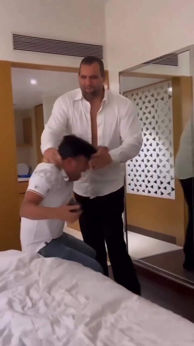 The Great Khali vs. Lord Puneet meme template variant 1
