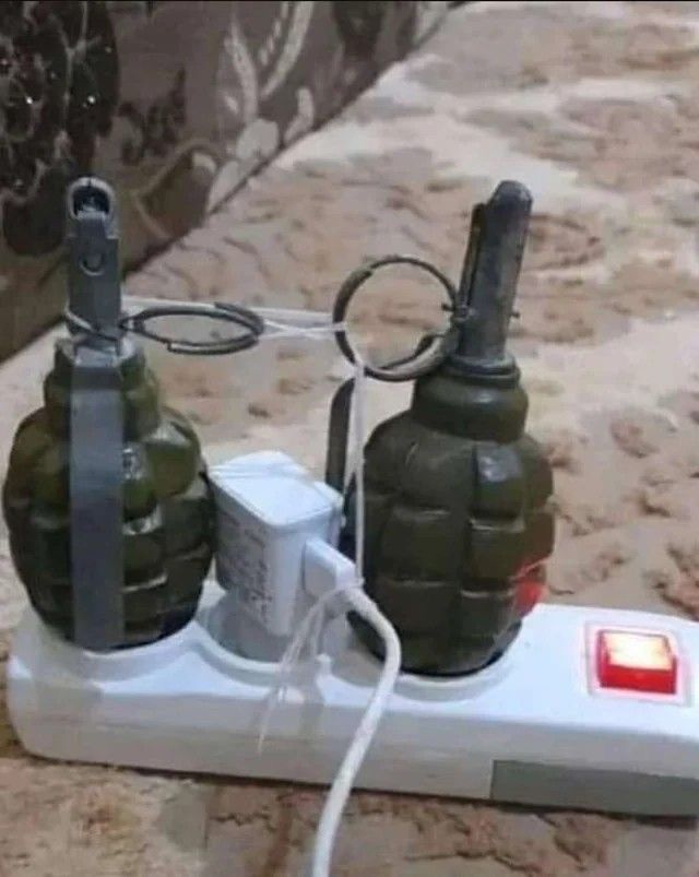 The Grenade Power Strip meme template blank