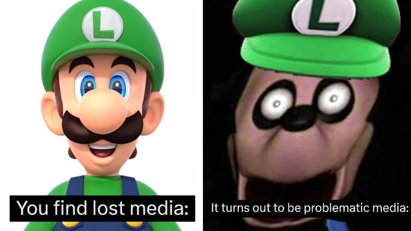 The Lost Media Realization meme template blank