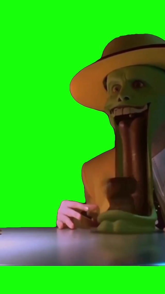 The Mask Heartbeat Jaw Drop meme template blank