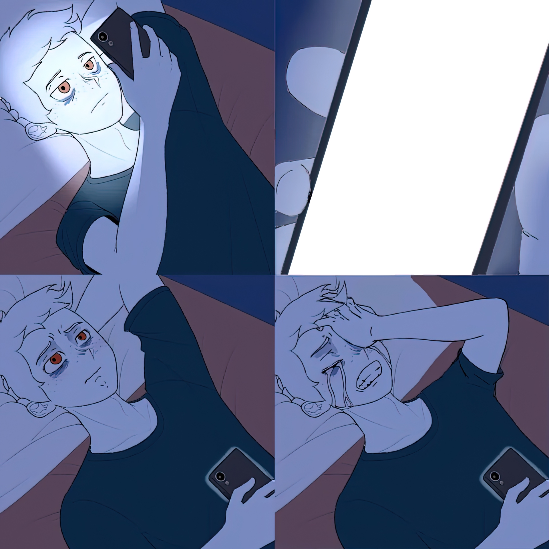 The Midnight Reality Check meme template blank - image format