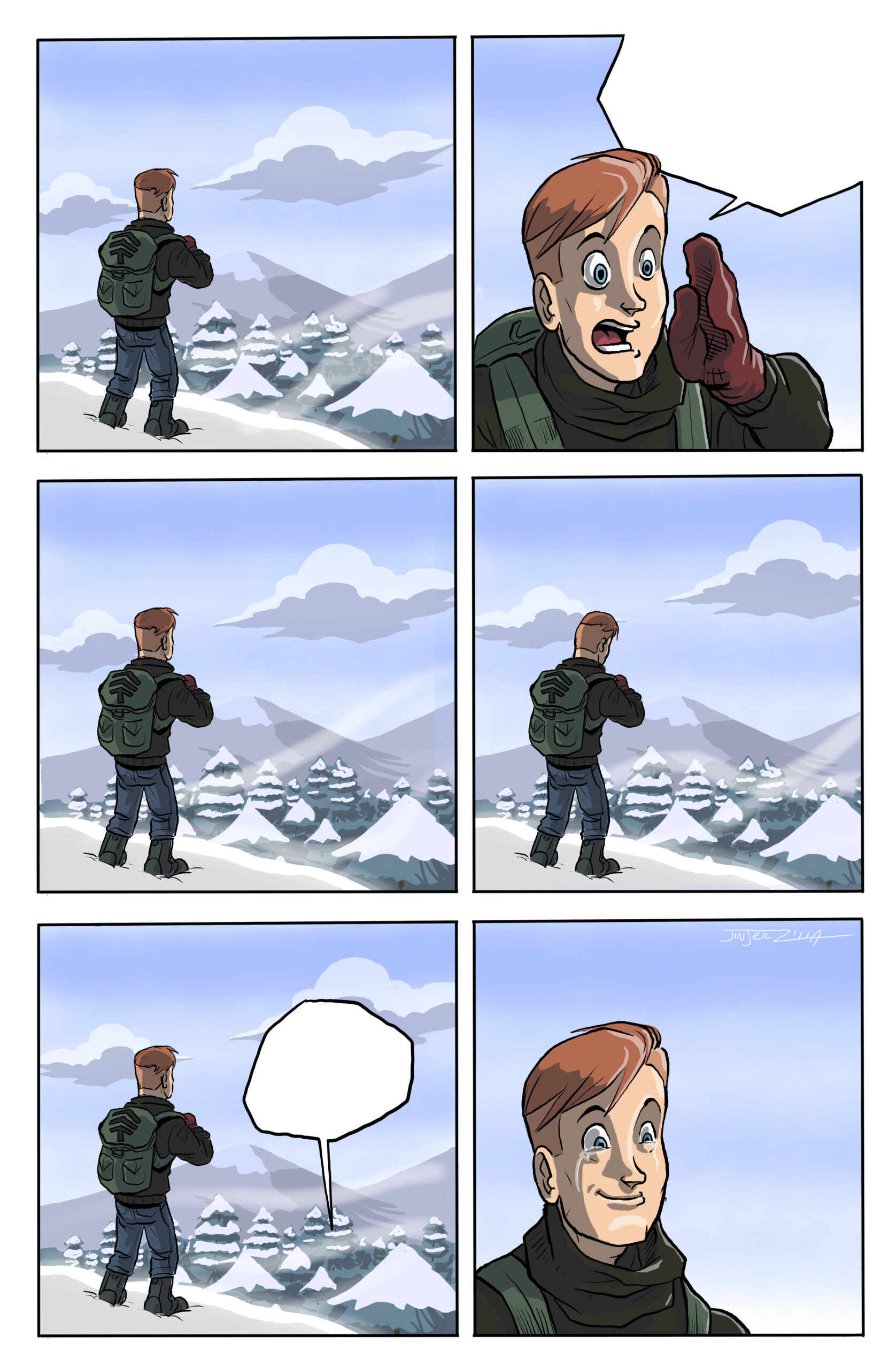 The Mountain Echo meme template blank - image format
