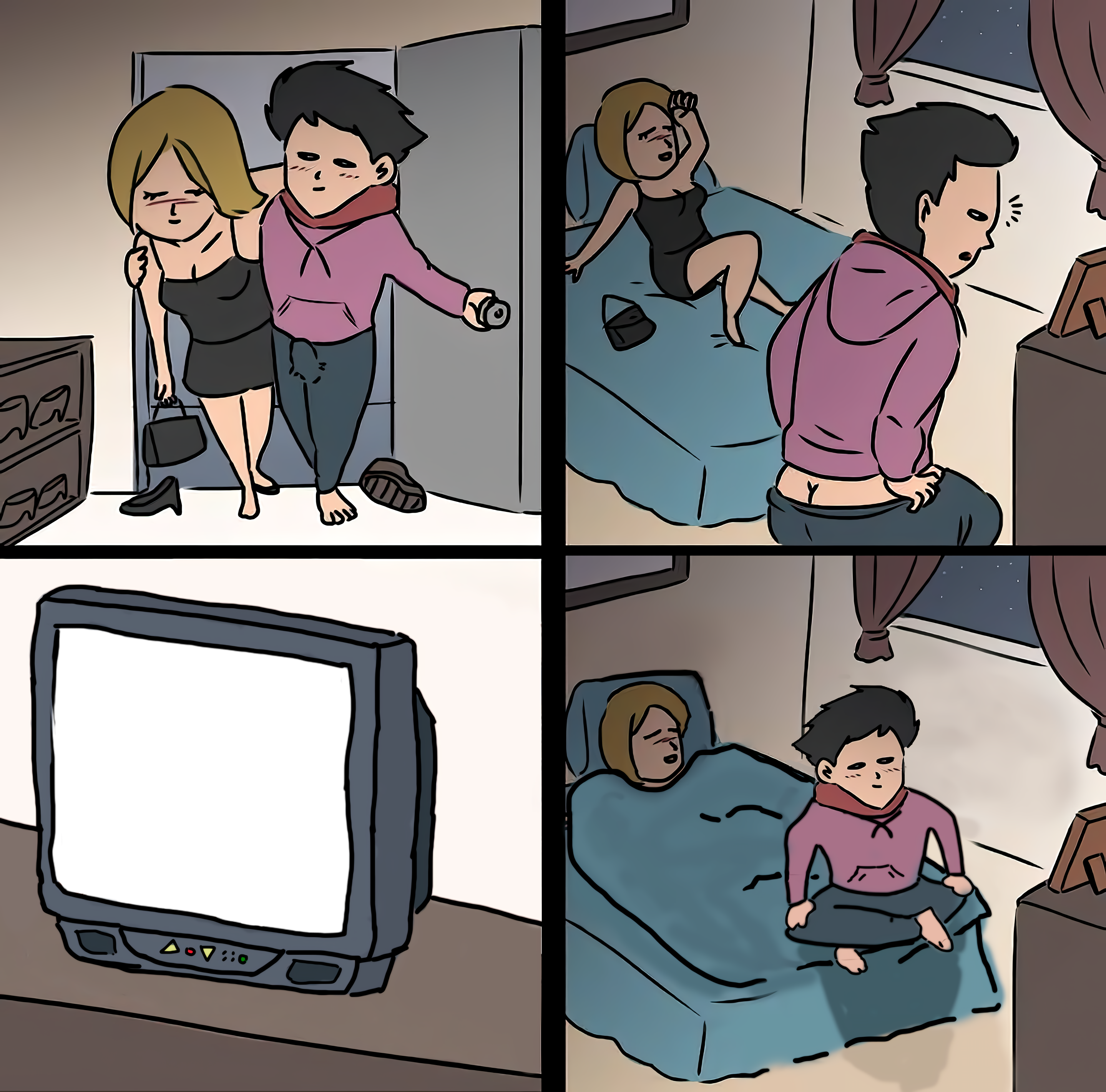 The Perfect Distraction meme template blank - image format