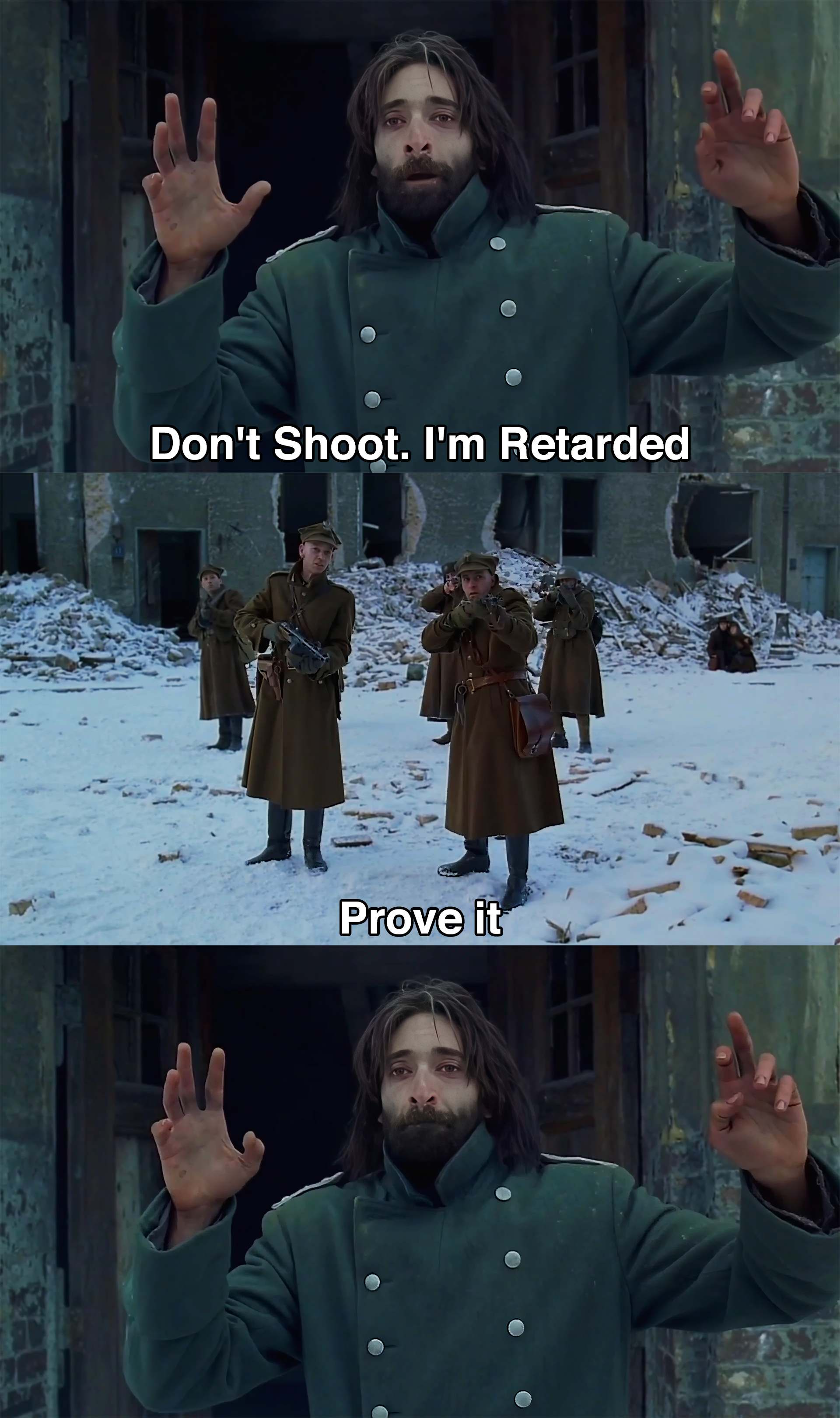 The Pianist Escape meme template blank - image format