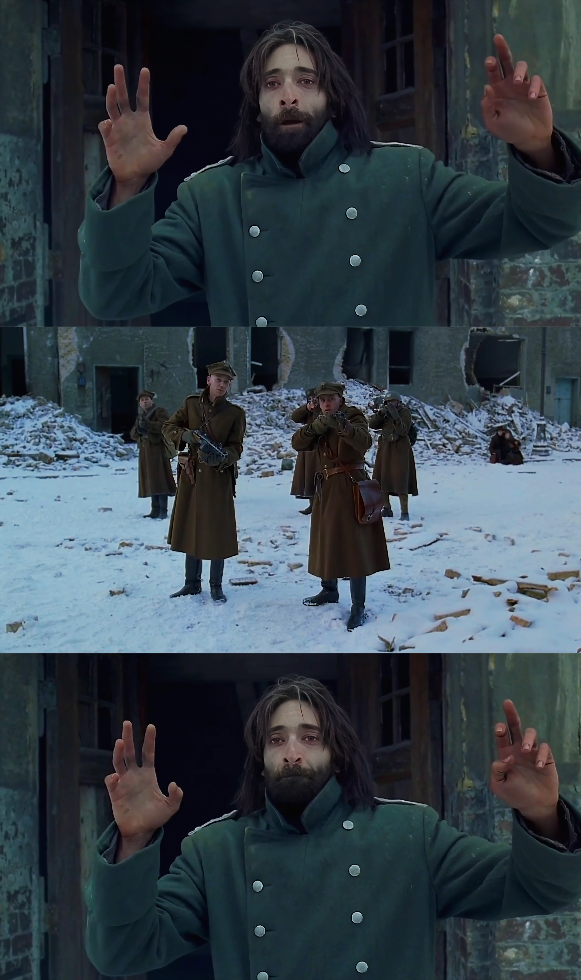 The Pianist Escape blank meme template blank - image format