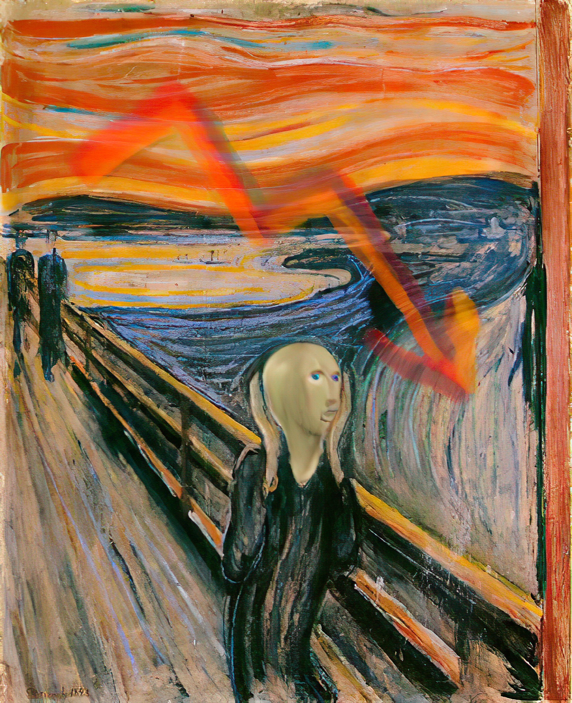 The Scream Stinks meme template blank - image format
